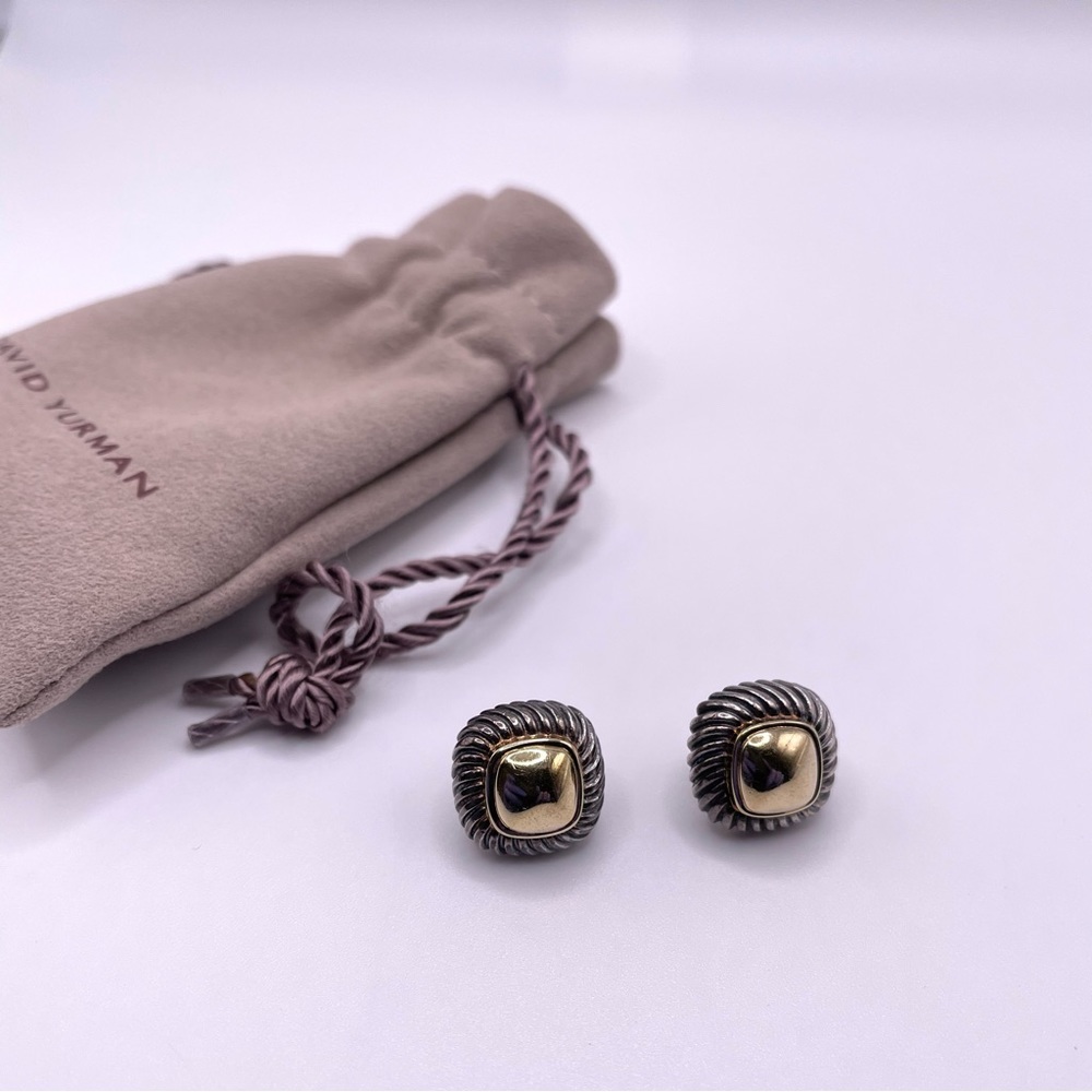 David Yurman Wavy Square Shaped Earrings